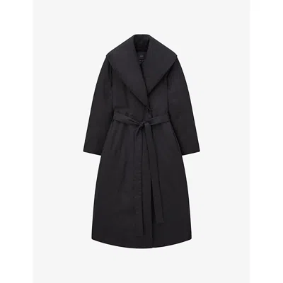 JOSEPH WOMENS CHARLOT PADDED SHELL-DOWN COAT BLACK