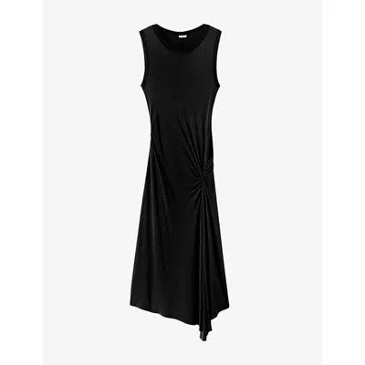 Joseph Womens Black Cheikh Sleeveless Jersey Maxi Dress