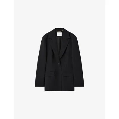 Joseph Womens Black Fallon Comfort Cady Woven Jacket