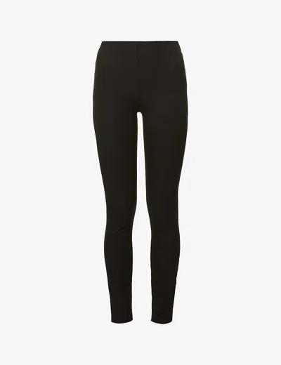 Joseph Gabardine Mid-rise Stretch-woven Leggings In Black