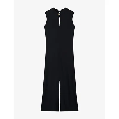 Joseph Womens Black Maison Sleeveless Jersey Maxi Dress