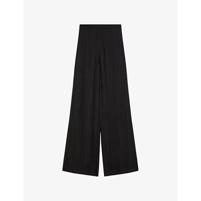 Joseph Womens  Mawn Wide-leg Mid-rise Viscose And Silk-blend Trousers