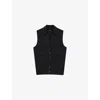 Joseph Womens Black Milano Sleeveless Stretch-knitted Vest In Black