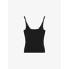 Joseph Womens Black Milano Square-neck Stretch-knit Vest In Black