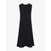 Joseph Womens Black Neva Comfort Cady Stretch-woven Maxi Dress In Black