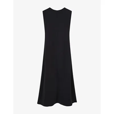 JOSEPH WOMENS BLACK NEVA COMFORT CADY STRETCH-WOVEN MAXI DRESS
