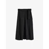 Joseph Pernette Fluid Twill Wool Skirt In Black