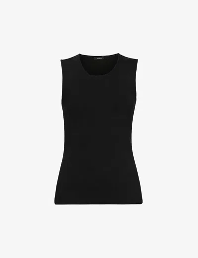 Joseph Scoop-neck Stretch Silk Tank In Black