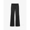 Joseph Womens  Tafira Flared-leg Leather Trousers In Black
