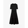 Joseph Fragmented Stripes Dress In Black