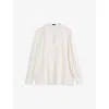 Joseph Silk Crepe De Chine Blondel Blouse In Ivory