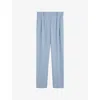 Joseph Bucklel Tailoring Crepe Trousers In Faded Sky