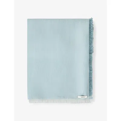 Joseph Womens Chambray Oversized Linen-blend Scarf 140cm X 140cm In Blue