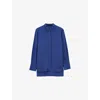 Joseph Womens Cobalt Bold Relaxed-fit Silk Blouse In Blue