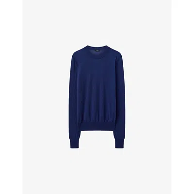 Joseph Womens Cashair Round-neck Cashmere Jumper Cobalt In Blue