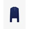 Joseph Womens Cobalt Cashair V-neck Cashmere Cardigan Xs In Blue