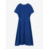 Joseph Womens Cobalt Daviel Relaxed-fit Silk-satin Maxi Dress In Blue