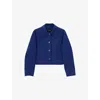 Joseph Womens Cobalt Gerrard Regular-fit Wool And Silk-blend Jacket In Blue