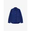 Joseph Womens Cobalt Jelia Relaxed-fit Wool And Silk-blend Overshirt In Blue