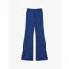 Joseph Womens Cobalt Tafira Flared-leg Mid-rise Stretch-cotton Trousers In Blue