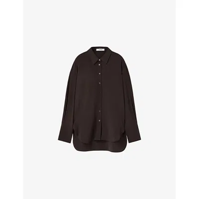 Joseph Womens Cocoa Joe Crepe-de-chine Silk Blouse In Brown