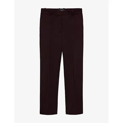 Joseph Womens Coleman Slim-fit Stretch-woven Trousers Espresso In Black