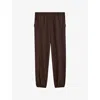Joseph Womens Ebony Taio Relaxed-fit Silk-cotton Trousers In Ebony