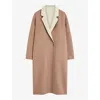 Joseph Edmond Reversible Double Face Cashmere Coat In Ivory/blusher