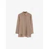 Joseph Miller Crepe De Soie Silk Blouse In Escargot