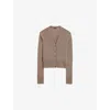 Joseph Cashair Semi-sheer Cashmere Cardigan In Escargot