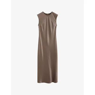 Joseph Womens Escargot Garnier Sleeveless Silk Midi Dress