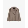 Joseph Womens Gilkes Double-breasted Wool And Silk Jacket Escargot In Escargot