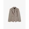 Joseph Womens Glenview Single-breasted Stretch-wool Blazer Escargot In Escargot