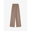 Joseph Hulin Crepe De Soie Silk Trousers In Escargot