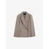Joseph Jaden Peak-lapel Double-breasted Stretch-cotton Blazer In Escargot