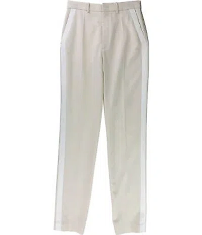 Pre-owned Joseph Womens Fever Tuxedo Grain Casual Trouser Pants In White