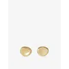 Joseph Womens Gilded Gold Medium Bean Metal Earrings In Gold