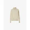 Joseph Womens Leblanc High-neck Knitted Top Gilt Xs In Neutral