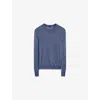Joseph Cashair Round Neck Jumper In Harbour