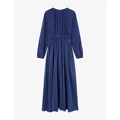 Joseph Womens Harbour Leila Knot Silk Maxi Dress
