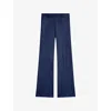 Joseph Womens  Tafira Gabardine Flared-leg Slim-fit Stretch-woven Trousers In Harbour