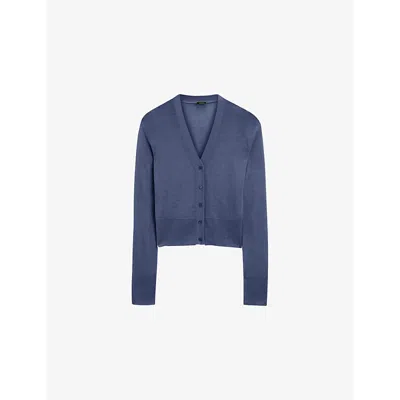 JOSEPH WOMENS HARBOUR V-NECK LONG-SLEEVE CASHMERE CARDIGAN XS