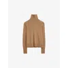 Joseph Light Pure Cashmere High Neck Jumper In Oak