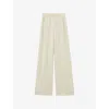 Joseph Womens Affogato Hulin Wide-leg Mid-rise Silk-crepe Trousers In Neutral