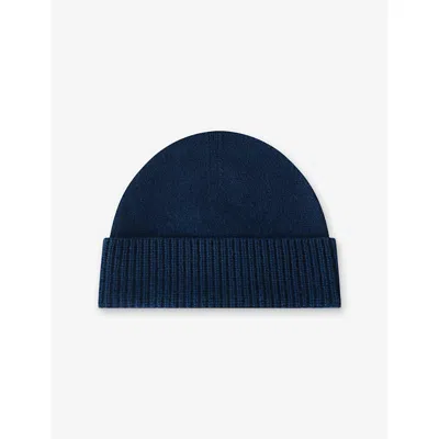 Joseph Womens Indigo Chia Cashmere Beanie Hat In Blue
