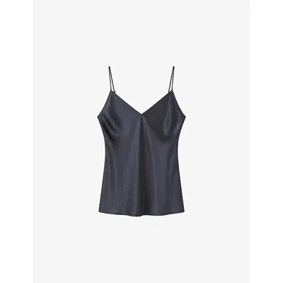 JOSEPH WOMENS INDIGO CLEA SILK-SATIN CAMISOLE TOP