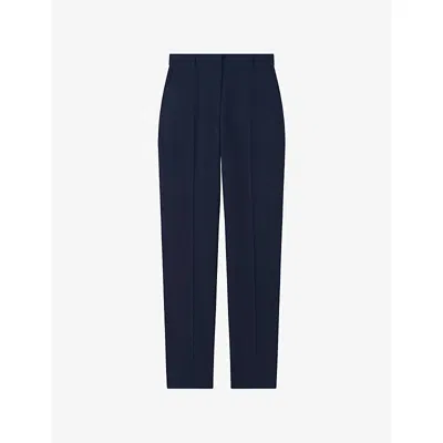 Joseph Womens Indigo Colburn Comfort Slim-fit Cady Trousers In Blue