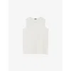 Joseph Womens Ivory Comfort Cotton Round-neck Cotton-jersey Tank Top Xl In Ivory