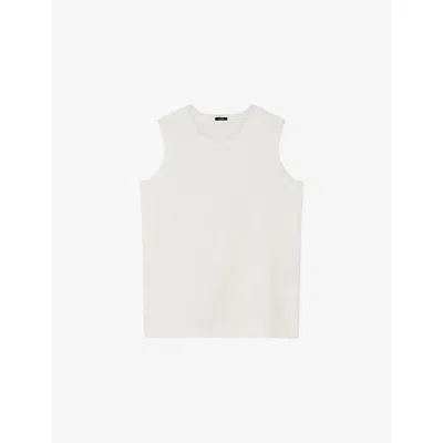 Joseph Womens Ivory Comfort Cotton Round-neck Cotton-jersey Tank Top Xl