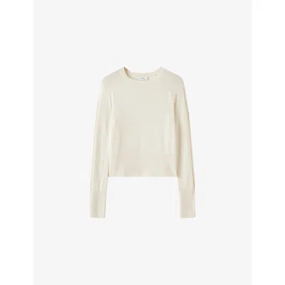 Joseph Womens Ivory Melby Regular-fit Cashmere Jumper Xs In White